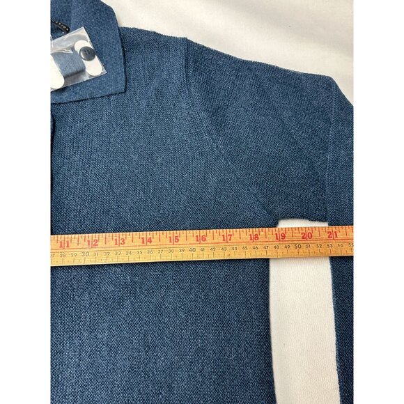 Peruvian Connection Womens Alpaca Knit Cardigan Small Indigo Blue Button-Down - Picture 4 of 8